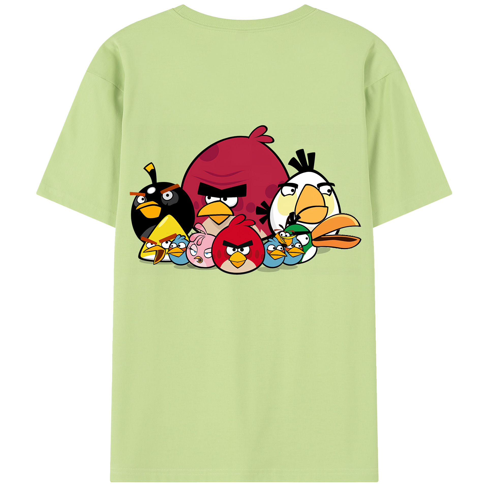 （画像用） Angry Birds アングリーバード 綿100％半袖Tシャツ（背面プリント）